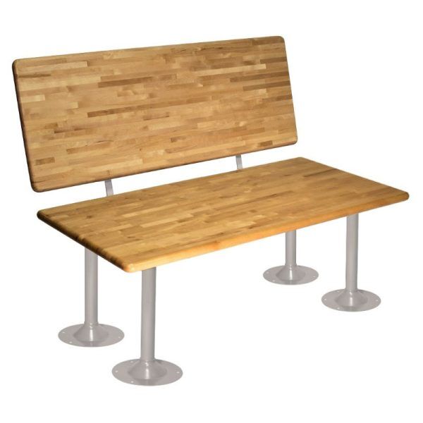 Lyon locker room hardwood ada bench with back dove gray Lyon locker room hardwood ada bench with back dove gray