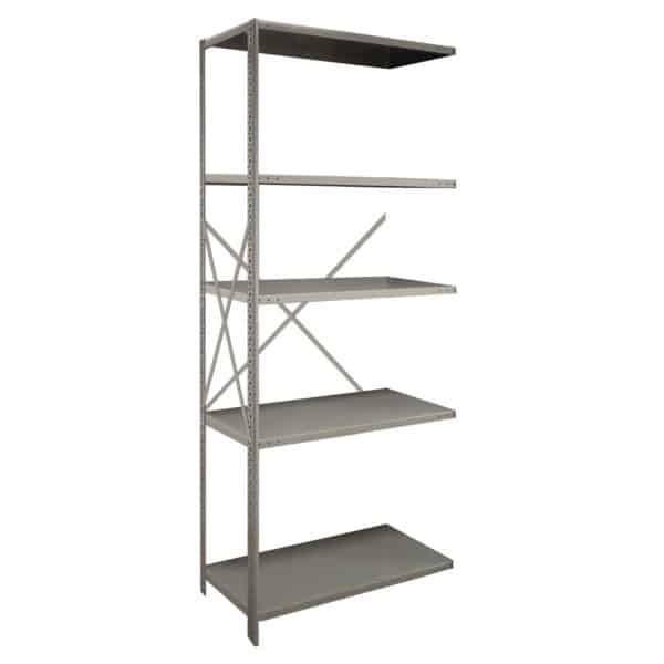Lyon 2000 Series 36-inch wide 5 Shelf Beaded Post Open Shelving Add-on