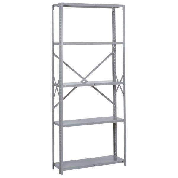 Lyon 8000 Series 36 Inch Wide 5 Shelf Open Shelving Starter lyon 8000 series 36 inch wide 5 shelf open shelving starter