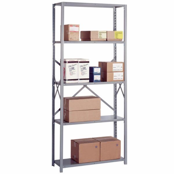 lyon 8000 series 36 inch wide 5 shelf open shelving starter with props