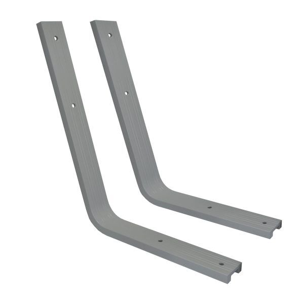 Lyon ADA Wood Locker Room Bench Back Brackets Dove Gray Lyon ADA Wood Locker Room Bench Back Brackets Dove Gray