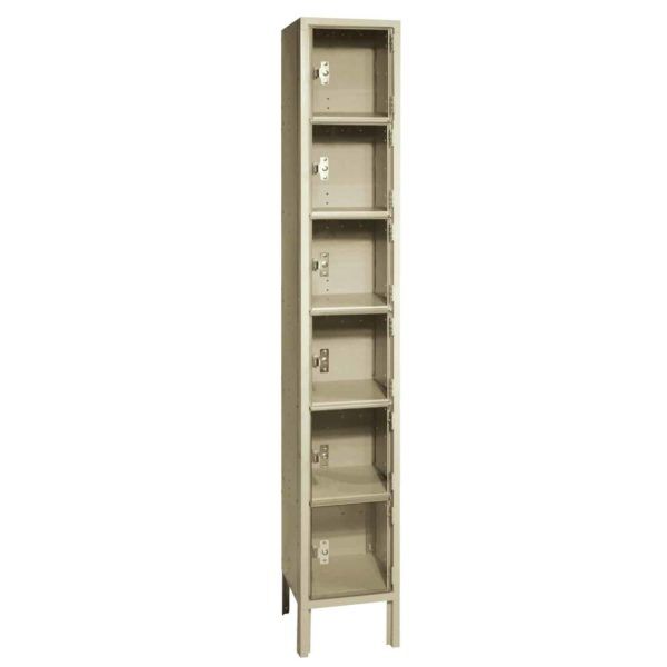 Lyon ClearSight Locker Six Tier One Wide Putty lyon clearsight locker six tier one wide putty