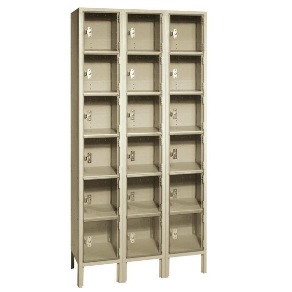 Lyon ClearSight Locker Six Tier Three Wide Putty lyon clearsight locker six tier three wide putty