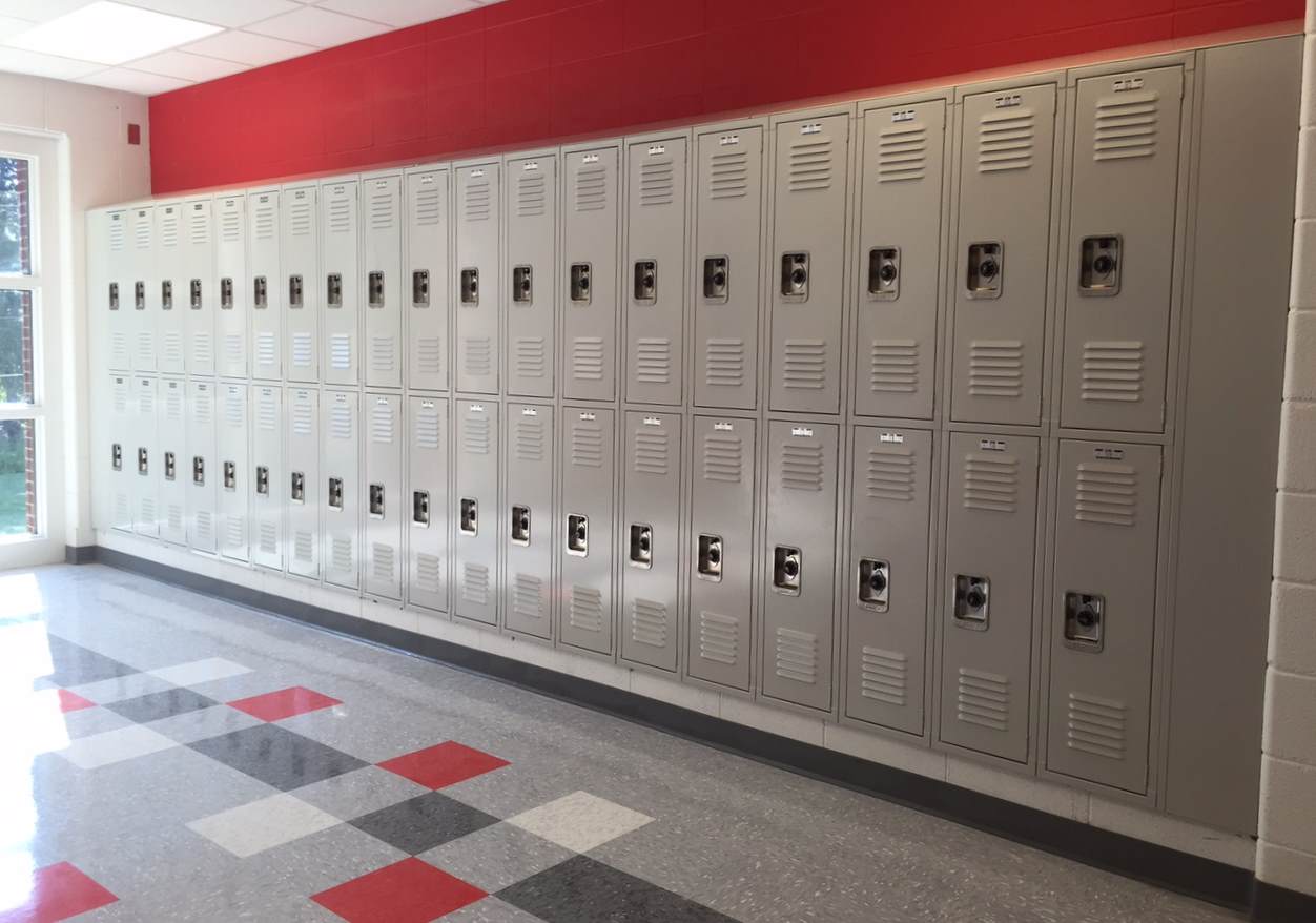 Hallway Lockers in Grey