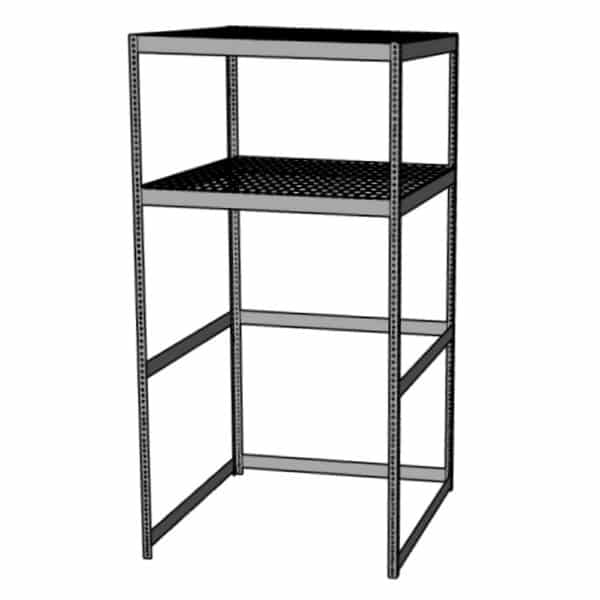 Lyon hood storage rack with wire decking Lyon hood storage rack with wire decking