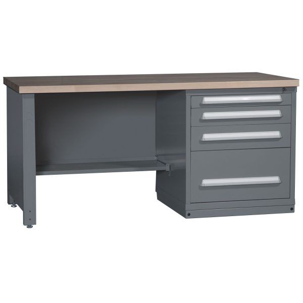 Lyon industrial workbench 72 inch wide hardwood top 251WBC11