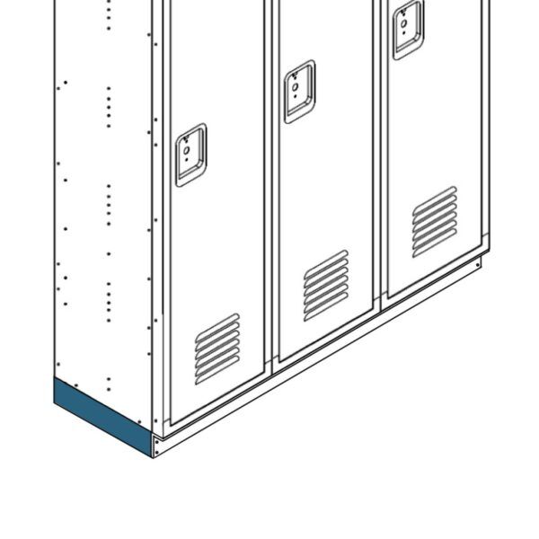 Lyon Locker Accessories 4"h Zee Base Closed End Lyon Locker Accessories 4"h Zee Base Closed End