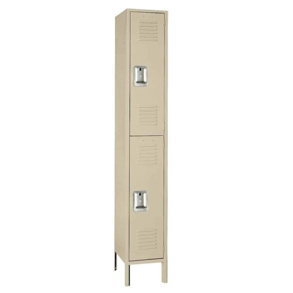 lyon metal locker double tier one wide putty lyon metal locker double tier one wide putty