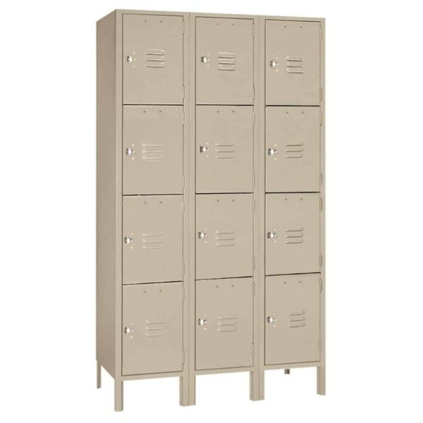 Standard Steel Four Tier Box Locker 1-Wide | Lyon (4T SD 1W)