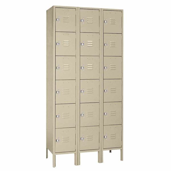 Standard Steel Six Tier Box Locker 1-Wide | Lyon (6T SD 1W)