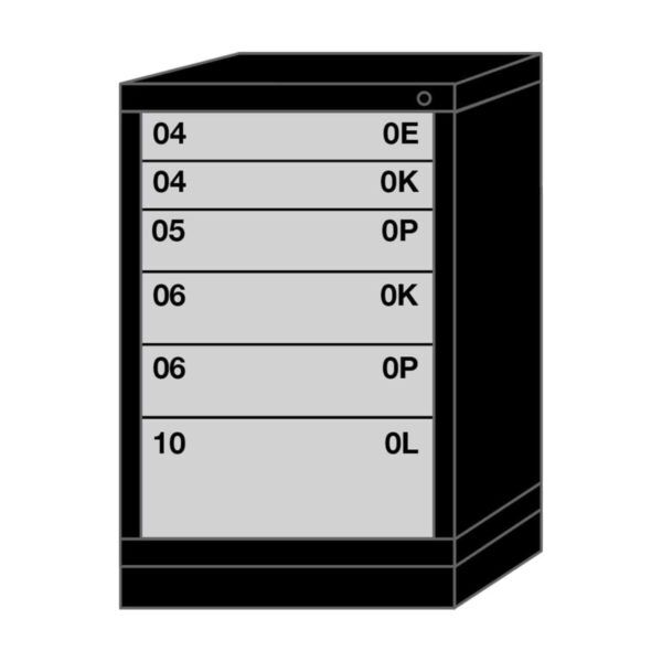 Lyon modular drawer cabinet bench height slender wide 6 drawers 3522301002