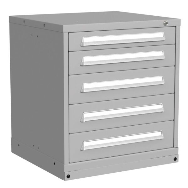 Lyon Modular Drawer Cabinet Bench Height Standard Wide 5 Drawers 353030000B Angle View