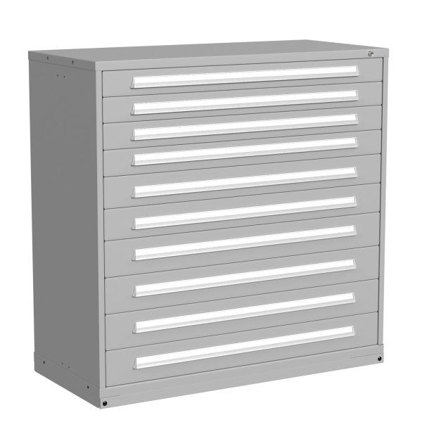 Lyon Modular Drawer Cabinet Eye Level Height Double Wide 10 Drawers 6860301025 Angle View