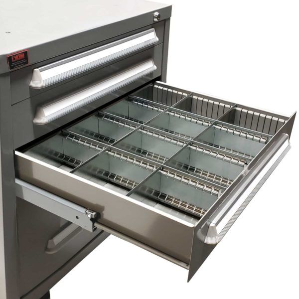 Easily rearrange dividers of the layout kit to make perfect size compartments.