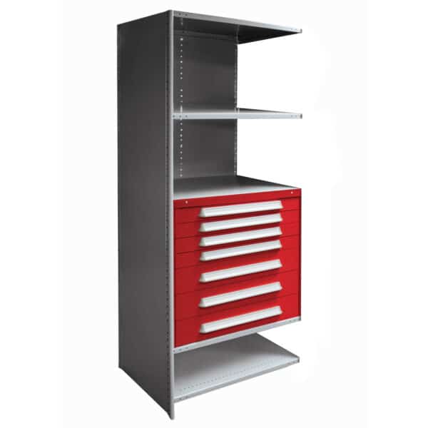 Lyon Modular Drawers in 36-inch wide shelving add-on Lyon Modular Drawers in 36-inch wide shelving add-on