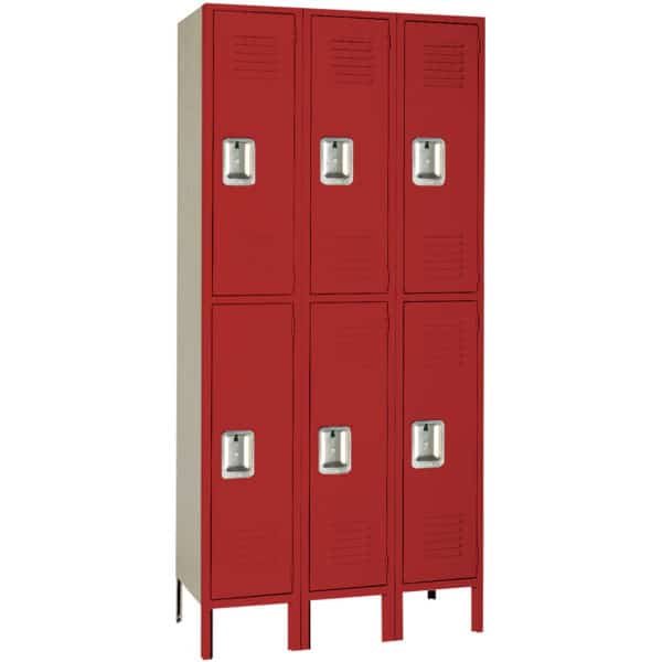 Lyon PDQ Steel Double Tier Locker 3 Wide