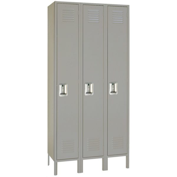 lyon pdq single tier locker three wide dove gray lyon pdq single tier locker three wide dove gray