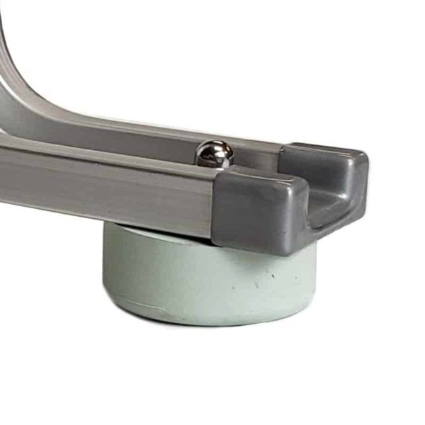 lyon rubber feet for aluminum pedestal closeup Rubber feet easily install onto aluminum pedestals.