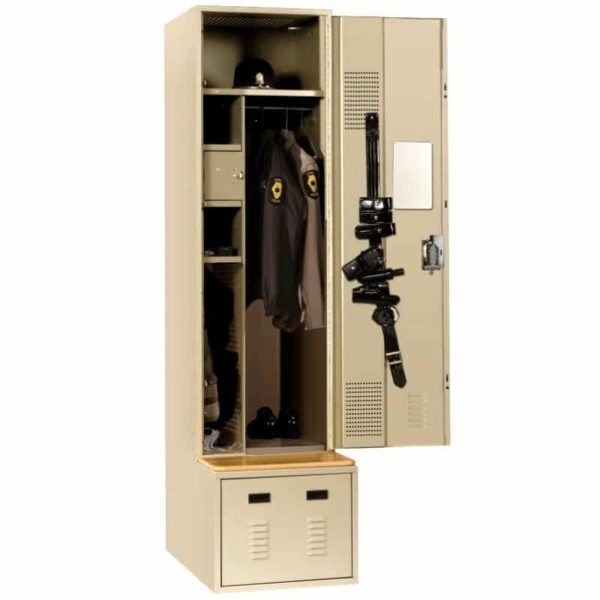 Lyon Valor Law Enforcement Gear Lockers 18 inch Wide Putty