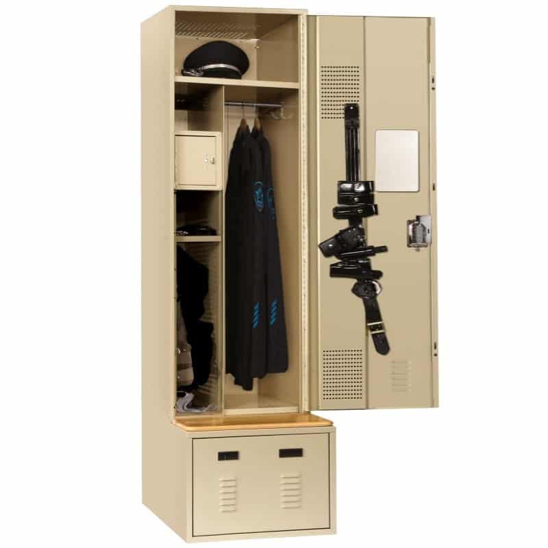 Lyon Valor Law Enforcement Gear Lockers 24 inch Wide Putty