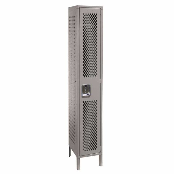 lyon ventilated locker single tier one wide dove gray lyon ventilated locker single tier one wide dove gray