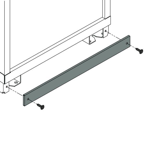 Modular Cabinet Forklift Base Closure panel Attachment Modular Cabinet Forklift Base Closure panel Attachment